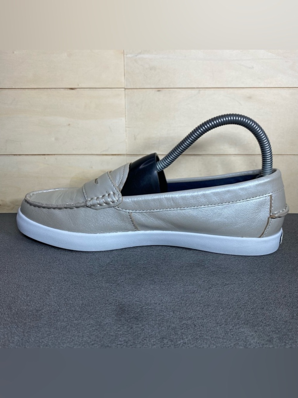 Cole Haan Nantucket Slip-On Loafers Women's Size 7.5 Shoes B Beige Leather - Picture 2 of 11